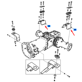 Bracket-Cabin Mount-Rear-H-Trg840