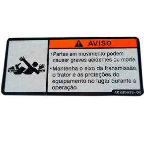 Decal-Pto Warn(Esp)-Trg980