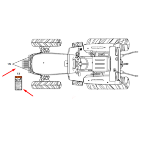 Decal-Fan/Belt Warn-Trg980