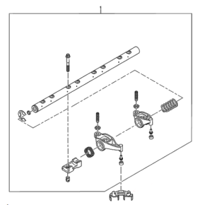 Rocker Shaft Assembly-Pks